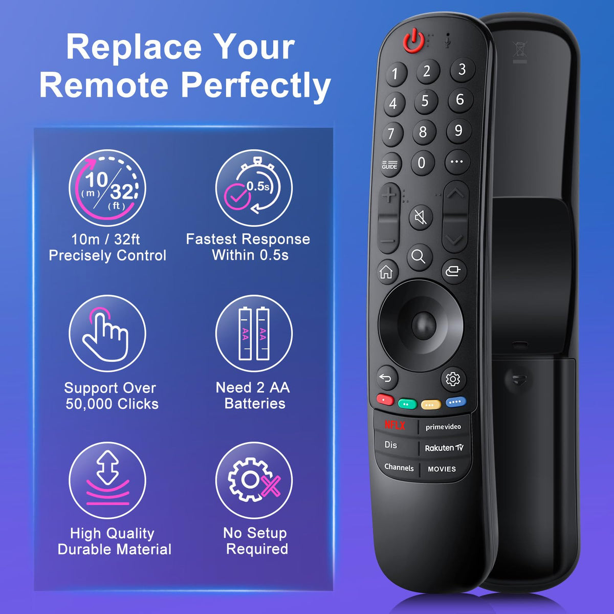 Universal-for-Samsung-Smart-TV-Remote, for Samsung Curved Qled Frame 4K TV