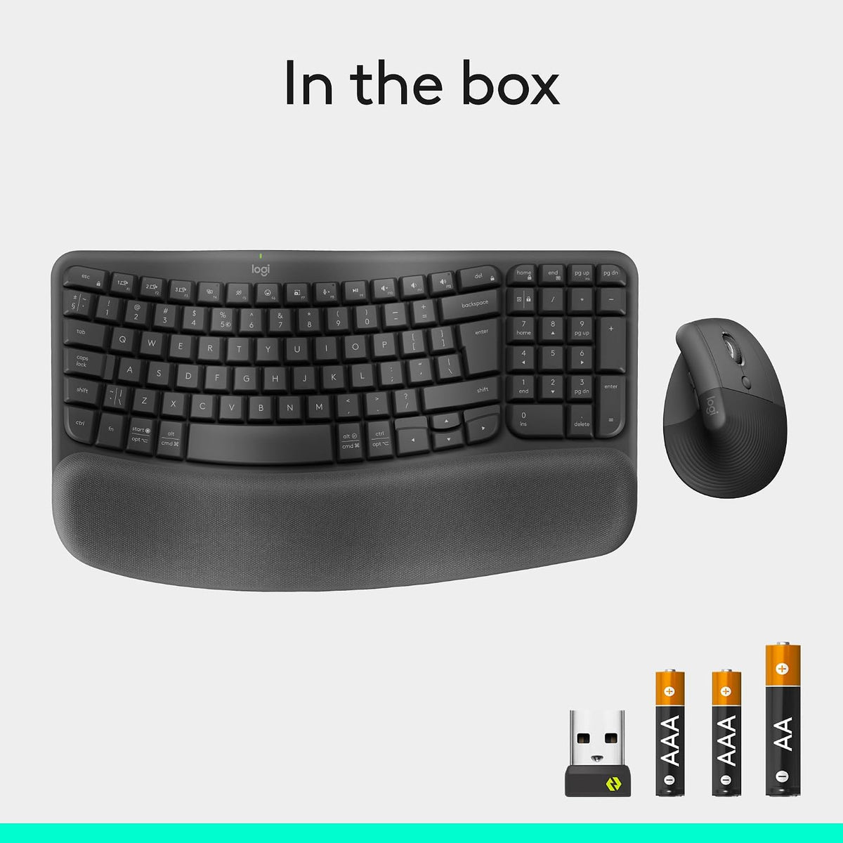 Logitech Wave Keys & Lift Vertical Mouse