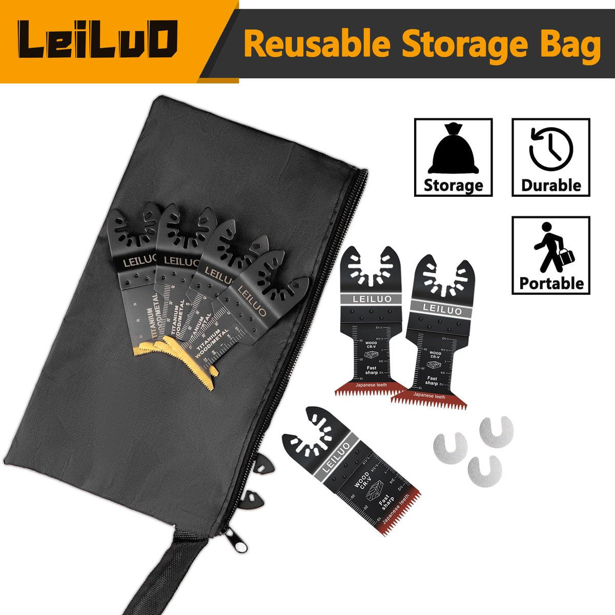 LEILUO 6Pcs Multitool Hook Blade, Multi Tool Hook Knife Blade Set