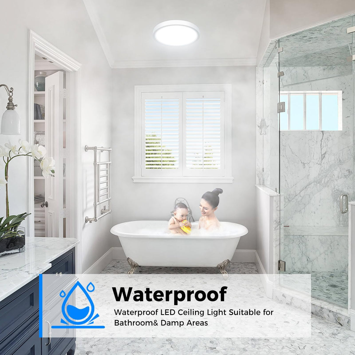 Peasur Bathroom Light, 3000K/3500K/4000K/5000K/6500K 5 Color Temperature