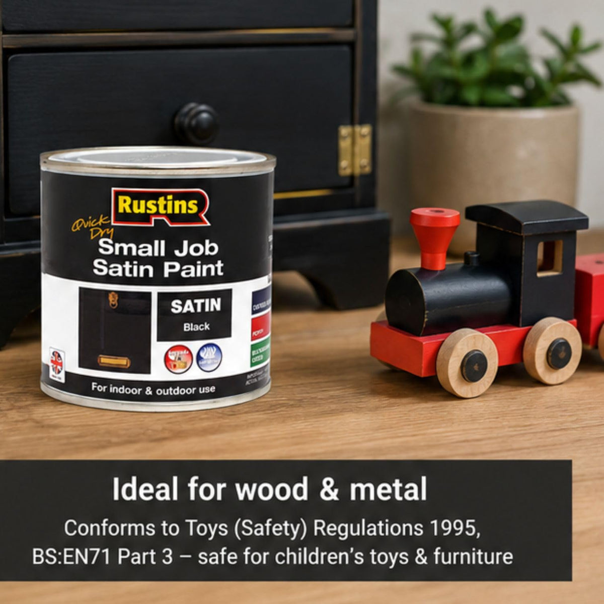 RUSTINS Small Job Satin Paint Chocolate 250ml