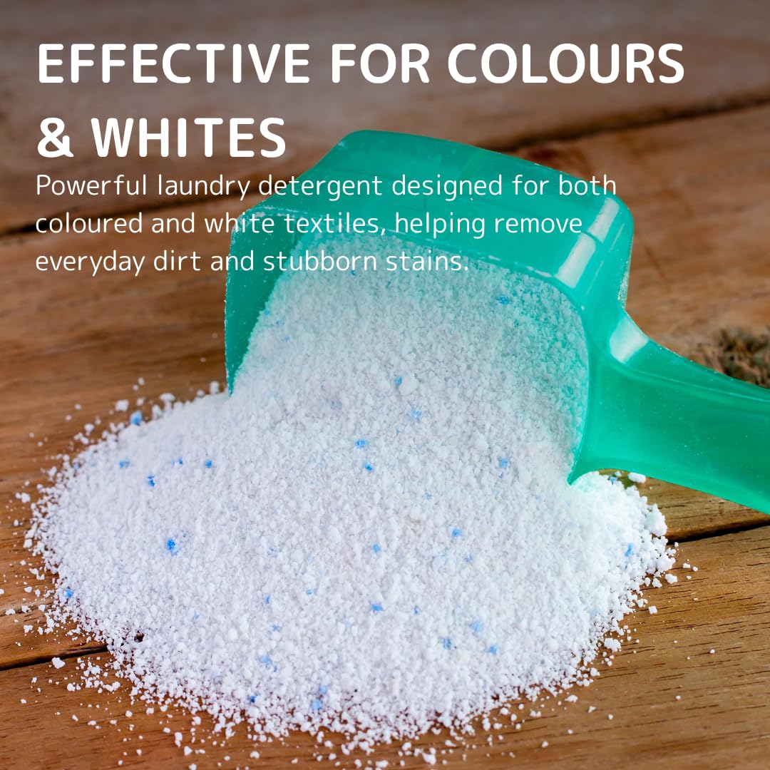 ABENA Washing Powder |5 kg| Jumbo Pack of Non scented Washing Detergent for light coloured clothing, Laundry Powder that's gentle on even the most sensitive skin.