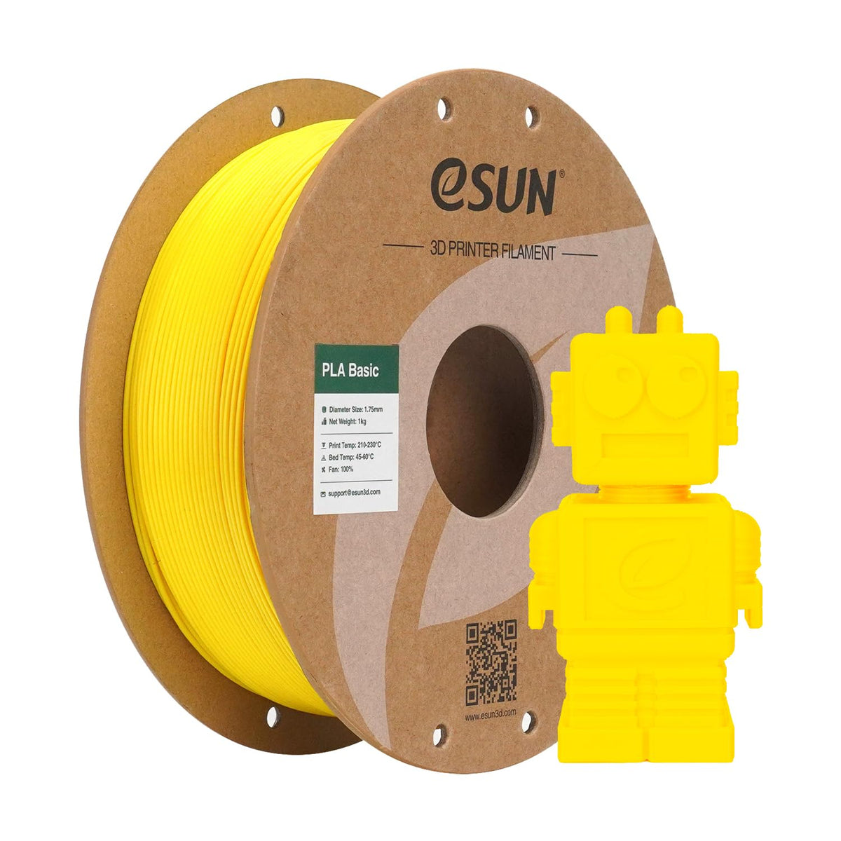eSUN PLA Filament 1.75mm, PLA Basic Dimensional Accuracy +/- 0.05mm, 1KG Spool (2.2 LBS) Speedy Filament for 3D Printers,Black
