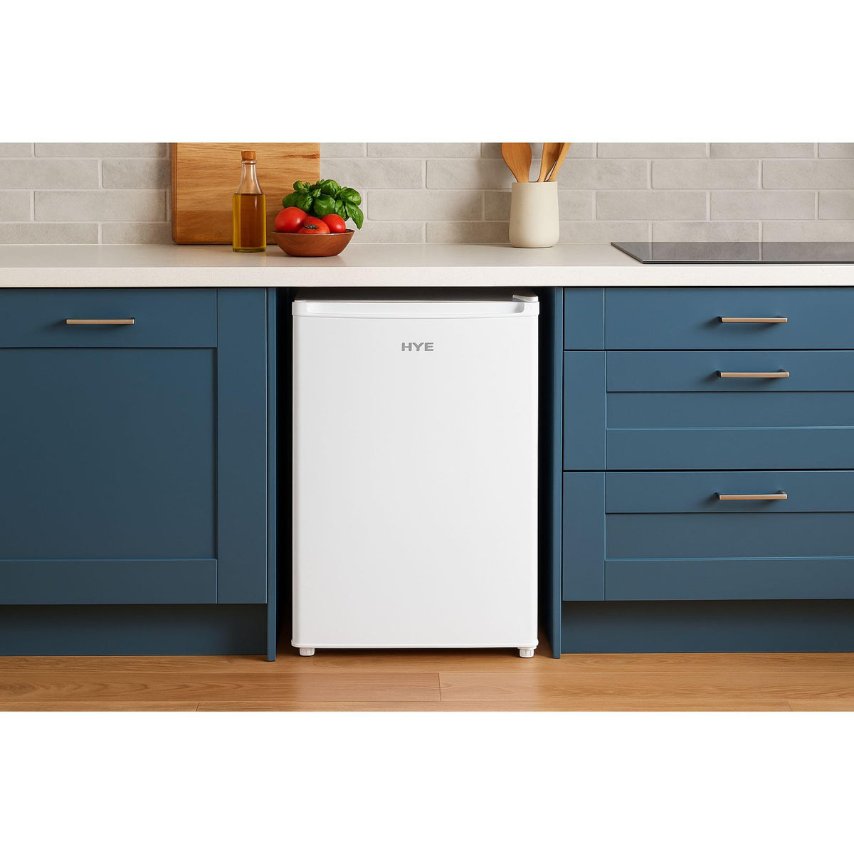 HYE Under Counter Freezer - 60L capacity, 85cm Height, 48cm Width, Black