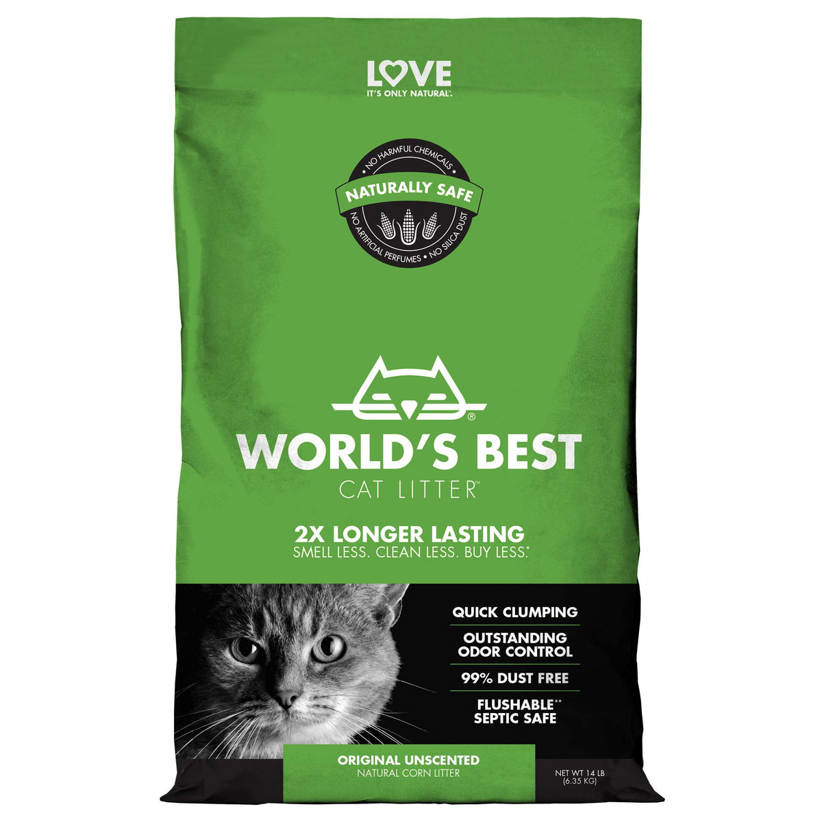 WORLD'S BEST CAT LITTER Comfort Care Unscented, 28-Pounds