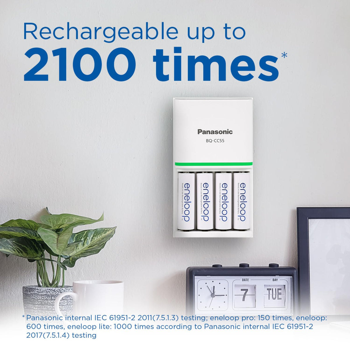 eneloop Rechargeable AAA Batteries (8 Pack) 800 mAh NiMH