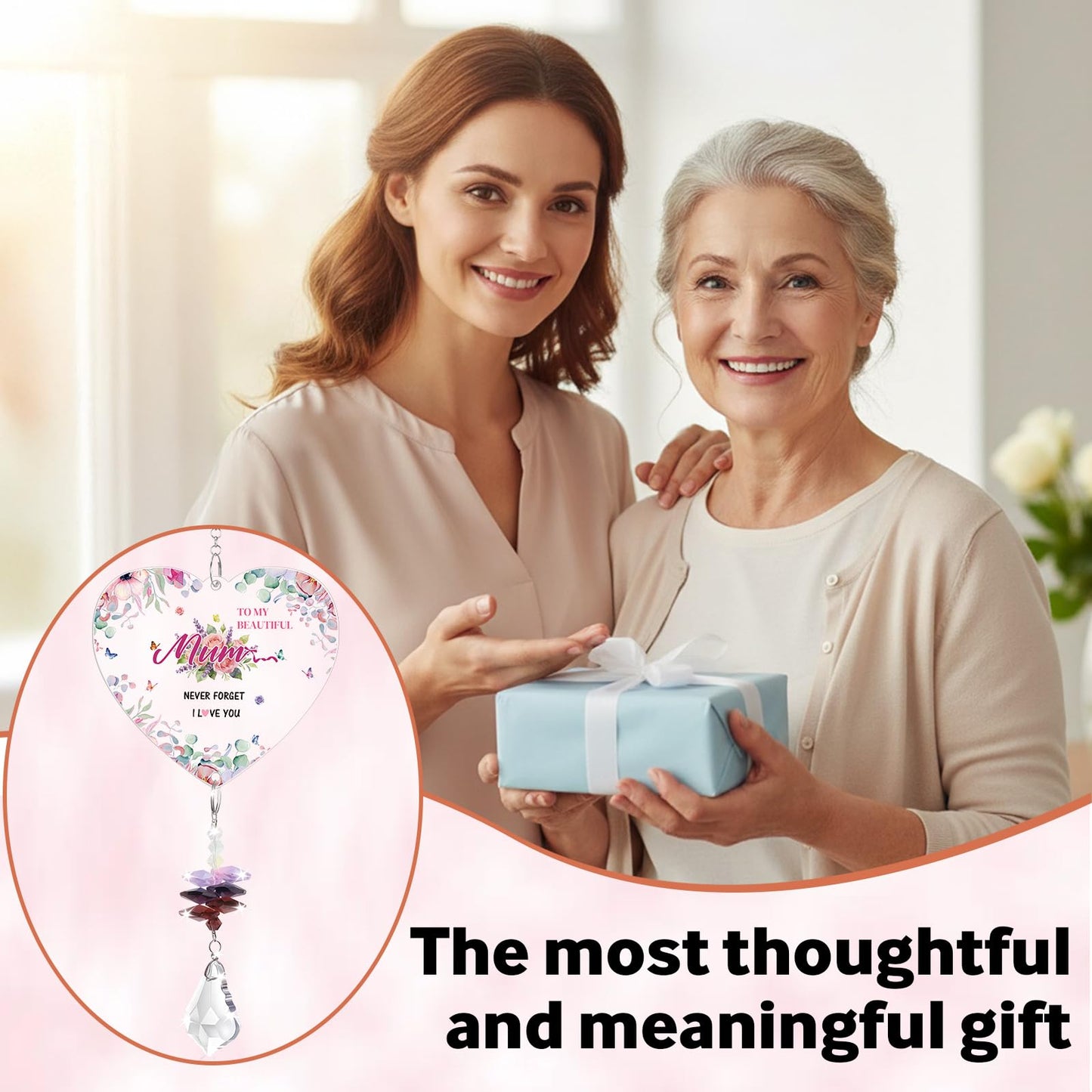Gifts For Mum, Crystal Suncatcher, Mum Birthday Gifts From Daughters & Sons, Mothers Day For Gifts, Presents For Mummy On Christmas, Valentine's Day, Mother's Day