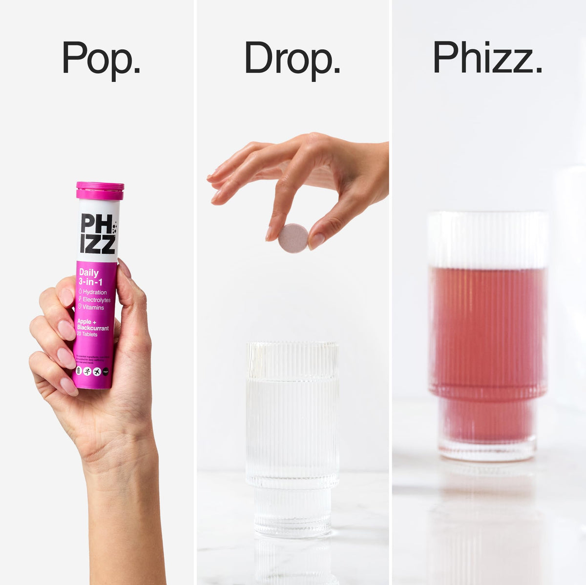 Phizz Electrolytes, Multivitamin & Hydration Tablets - 60 Effervescent Rehydration Electrolyte Tablets - 18 Vitamins & Minerals, Vitamin C, Vegan, Vegetarian & Low Calorie (Lemon, 60 Tablet)