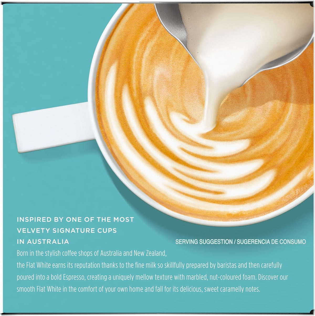 Nescafé Dolce Gusto Flat White Coffee Pods 16 Pods | Multipack of 3