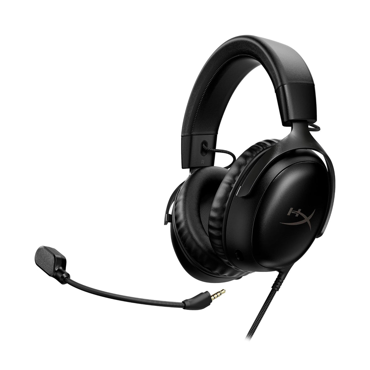 HyperX Cloud III – Wired Gaming Headset, PC, PS5, Xbox Series X|S, Angled 53mm Drivers, DTS, Memory Foam, Durable Frame, Ultra-Clear 10mm Mic, USB-C, USB-A, 3.5mm, Black/Red
