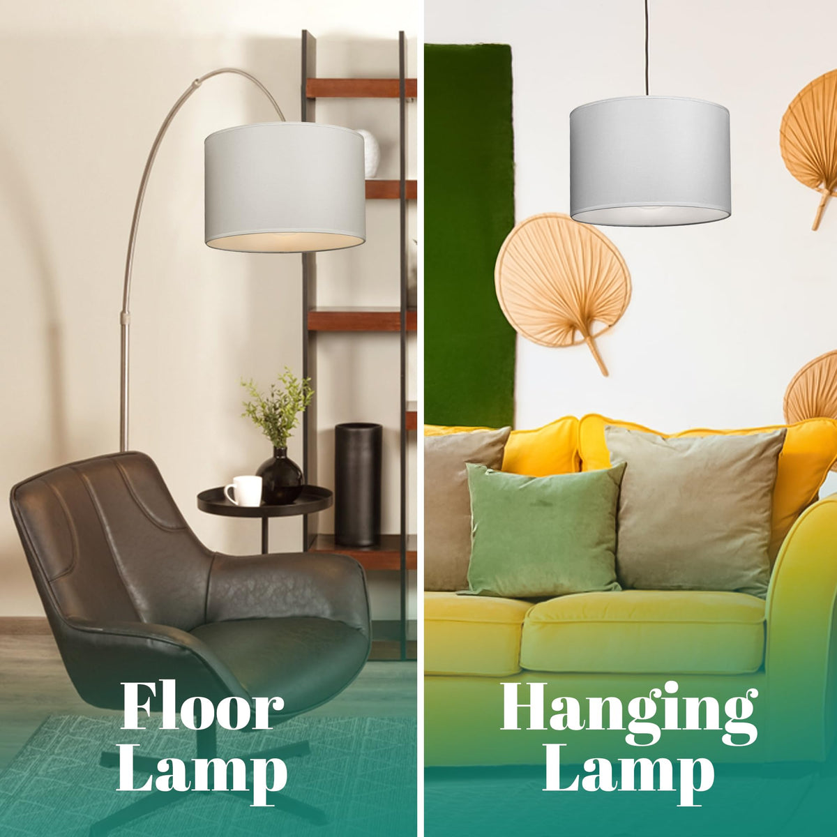 GIGGI Fabric Lamp Shades, 10" Beige Lampshades for Ceiling Lights, Table Lamps & Floor Lamps, Easy Fit Pendant Light Shade Ceiling for Living Room, Bedroom, Kitchen, Hallway, Office & Home Décor