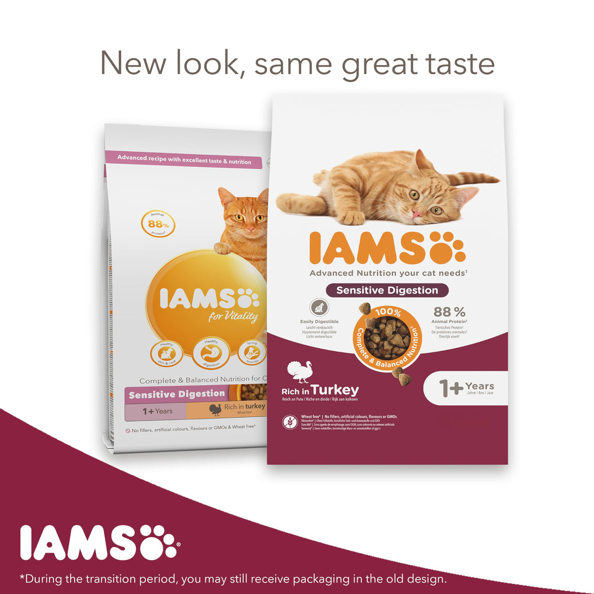 IAMS Adult Complete Dry Cat Food Chicken 3kg - Supports Strong Immune System