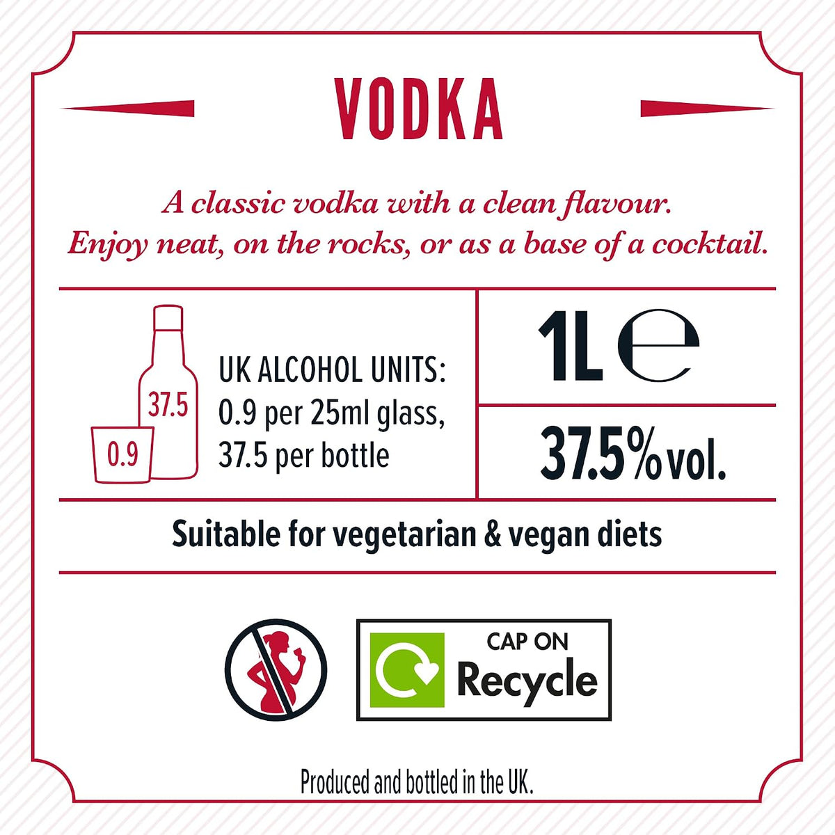 by Amazon Vodka | 37.5% ABV | 1L | Triple Distilled in the UK | Award-Winning Smooth Vodka | For Cocktails & Mixing