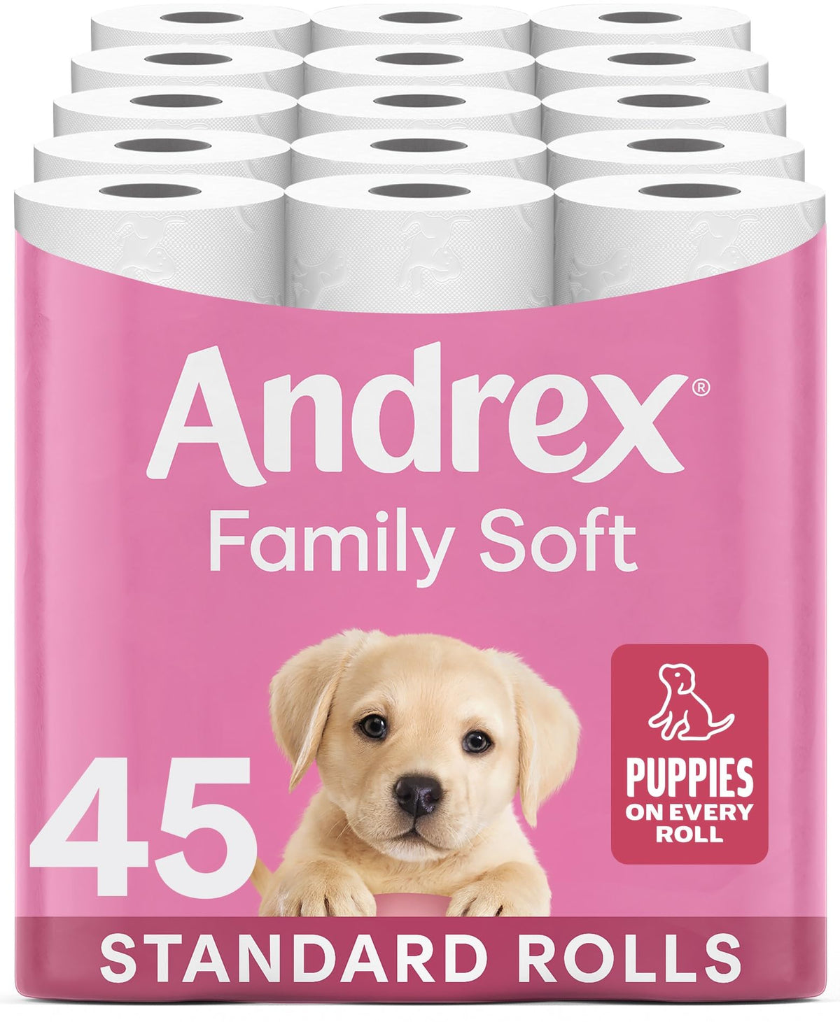 Andrex Family Soft Toilet Roll - 24 Toilet Rolls, Bulk Buy, Fragrance Free, FSC Certified