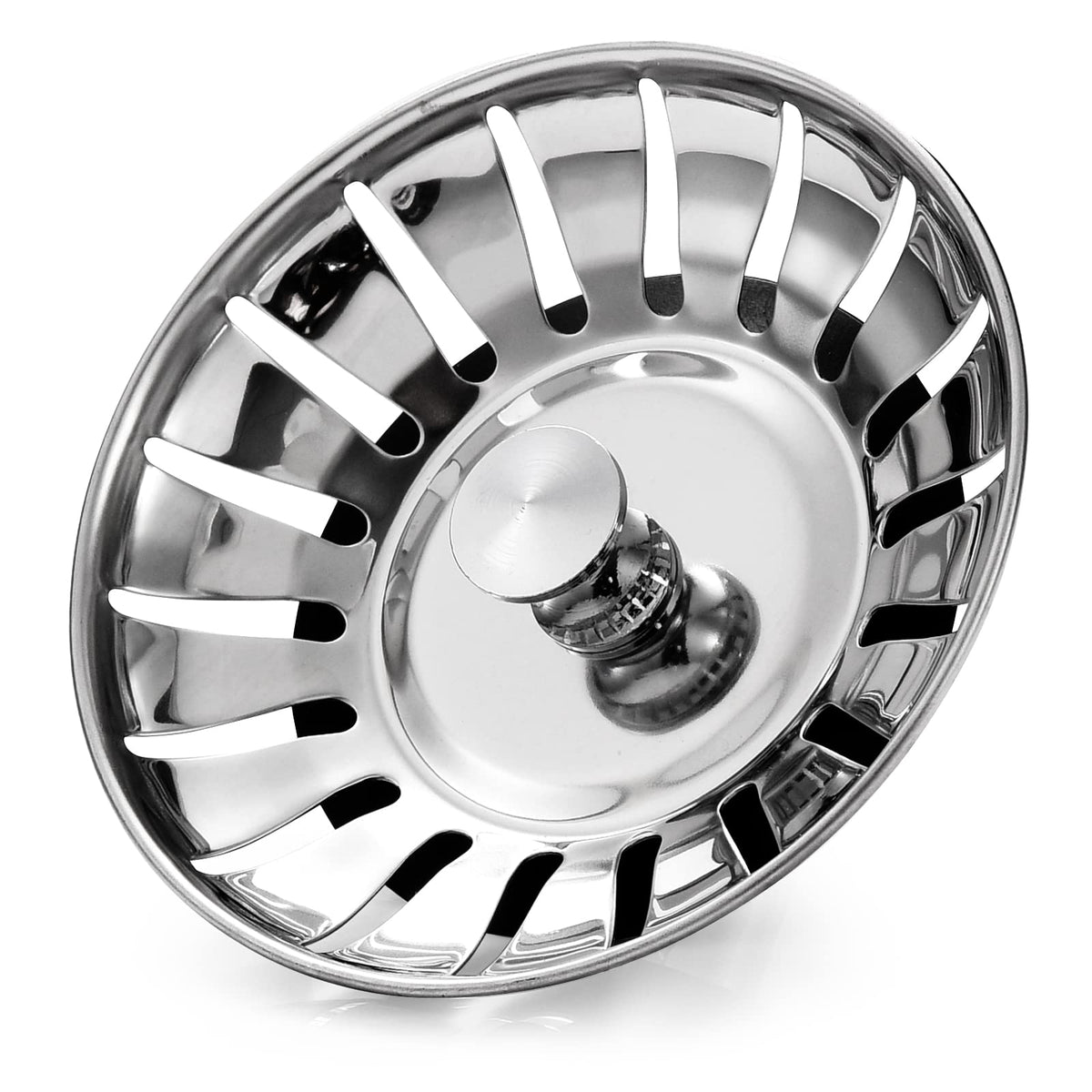 Upgraded Kitchen Sink Plug Strainer Stainless Steel Strainers Sink Plugs Replacement Drain Stopper for Food/Hair Catcher - UK Sinks Hole Diameter (78mm)