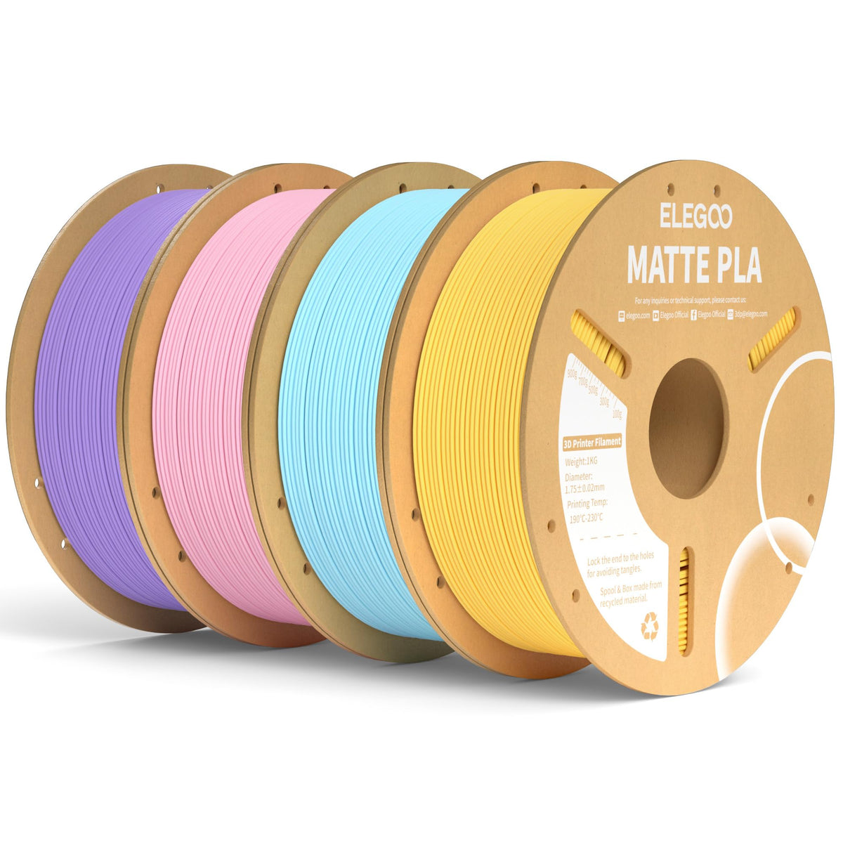 ELEGOO Matte PLA 3D Printer Filament Lavender Purple 1KG 1.75mm