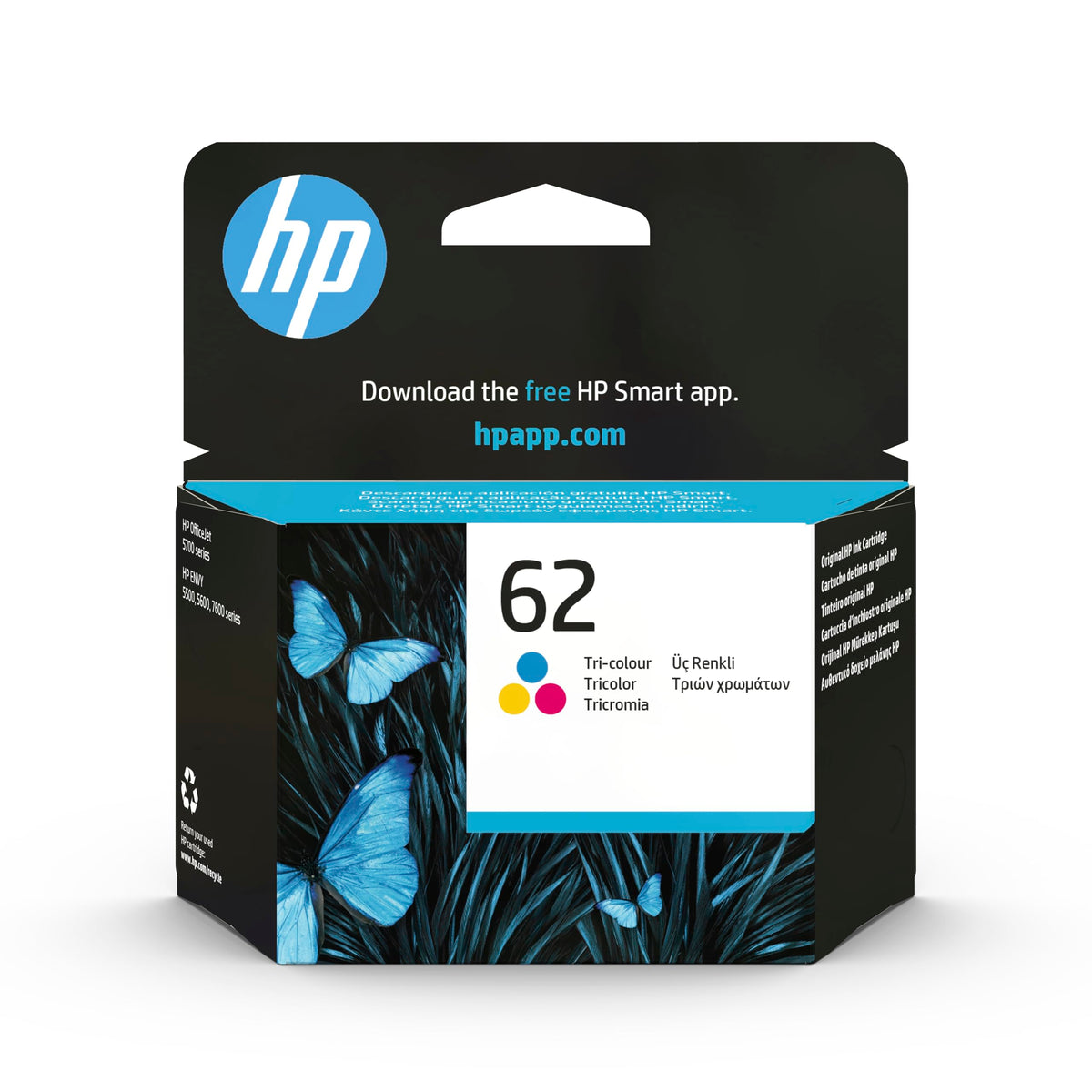 HP 62 Black & Tri-colour Original Ink Cartridges 2-Pack