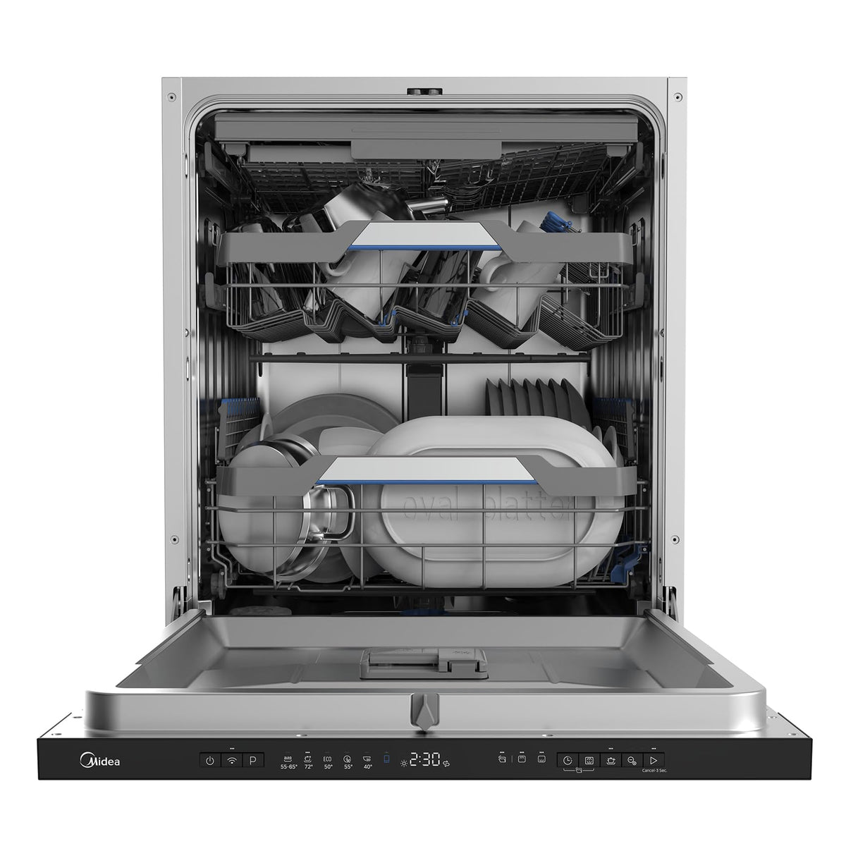 Midea 60cm Freestanding Dishwasher, 14 Settings, Stainless Steel