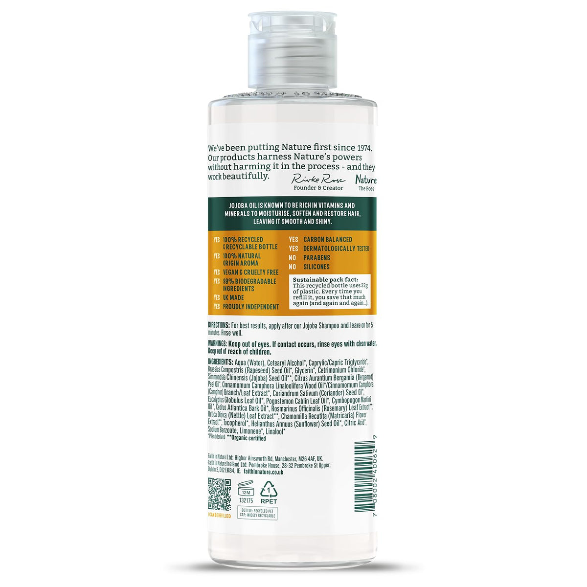 Faith In Nature Organic Coconut Conditioner, Hydrating for Dry Hair & Scalp, Vegan & Cruelty Free, No SLS, Silicones or Parabens, 400ml