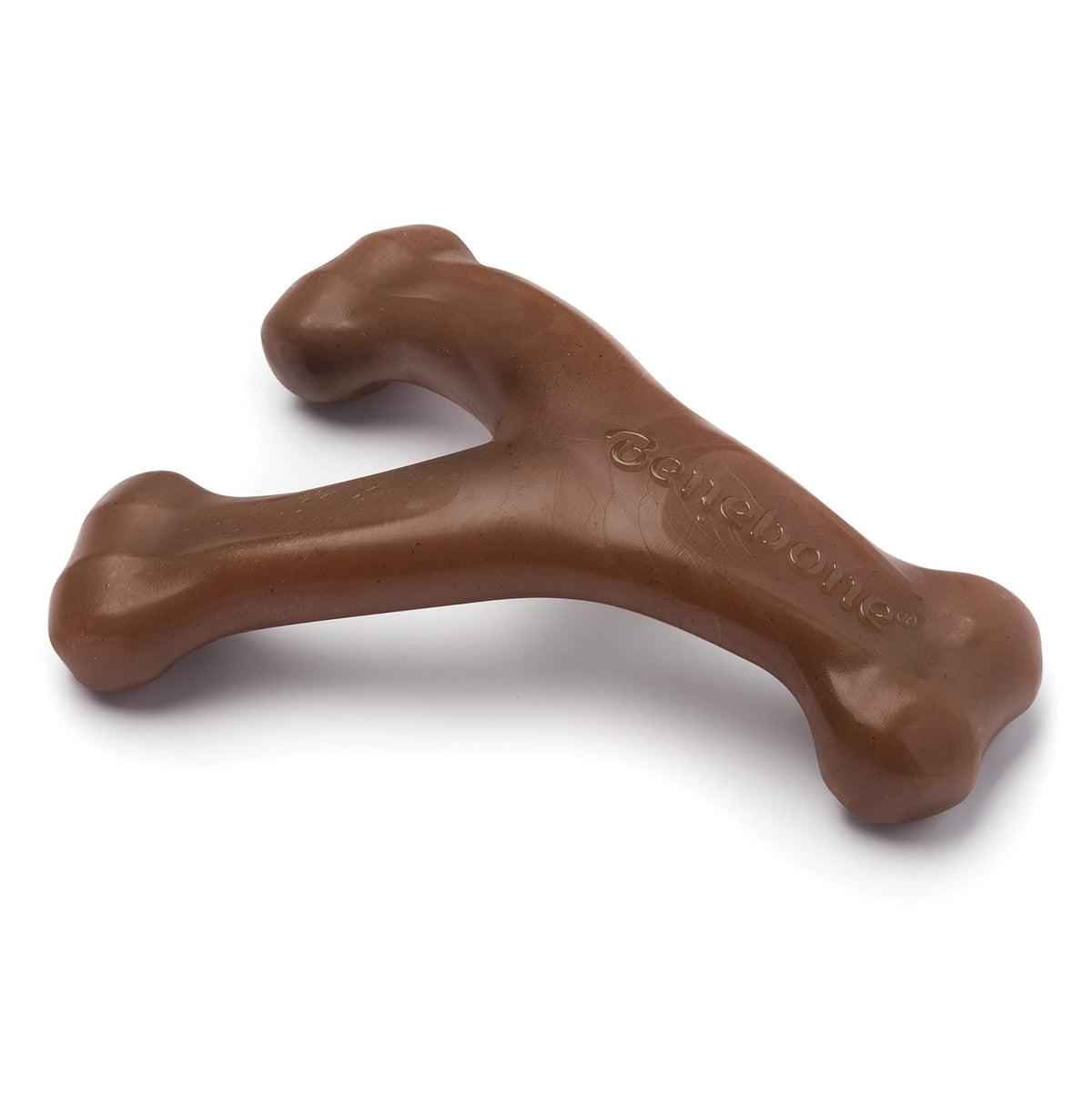 Benebone Wishbone Dog Chew Toy for Aggressive Chewers, Real Bacon, Medium