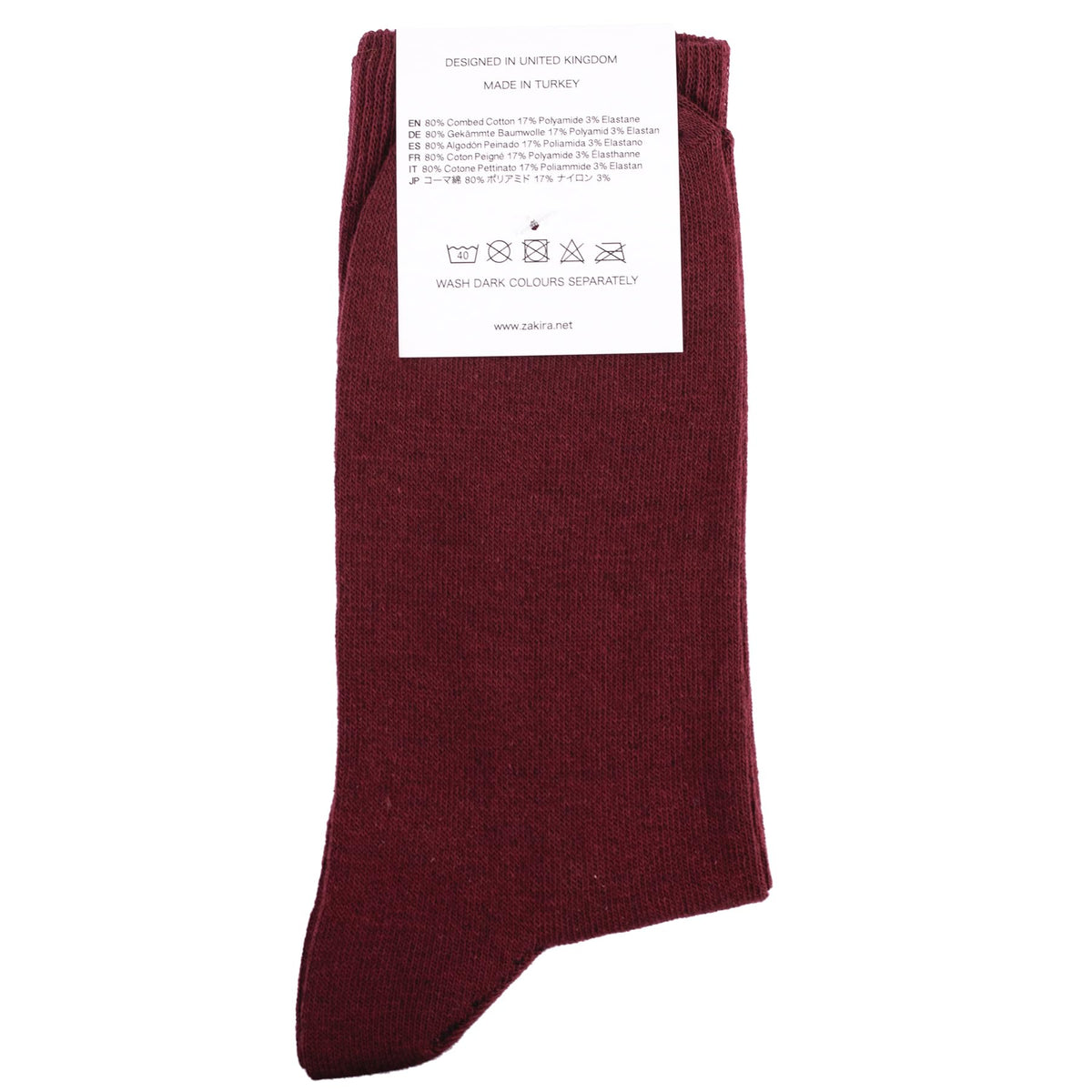 ZAKIRA Combed Cotton Dress Socks, Crew Socks