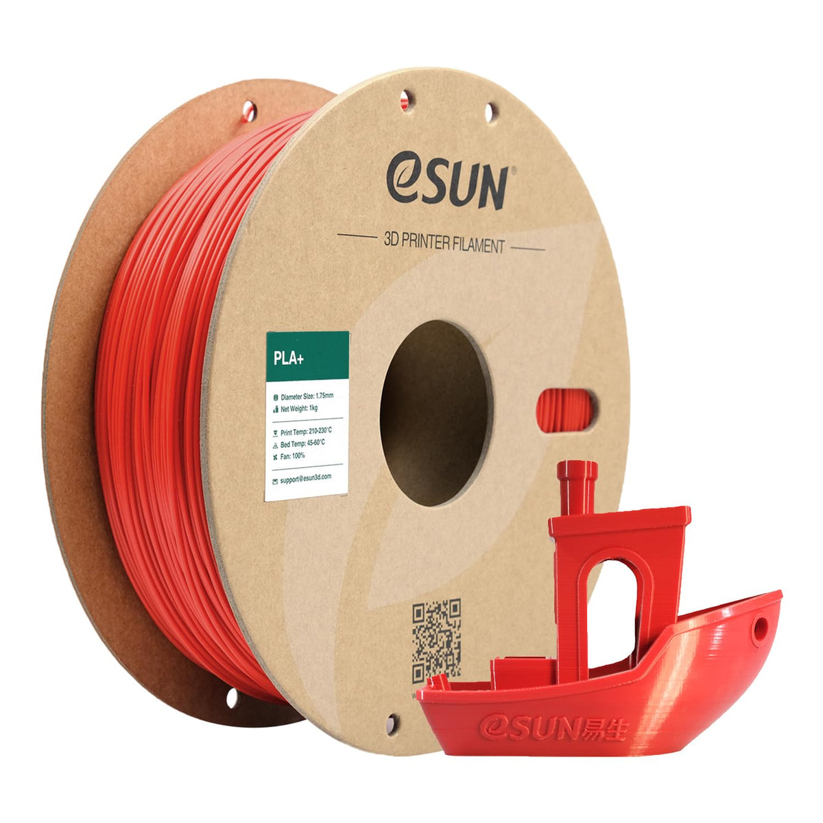 eSUN PLA+ 3D Printing Filament 1KG(2.2lbs), Enhanced Toughness, Cold White