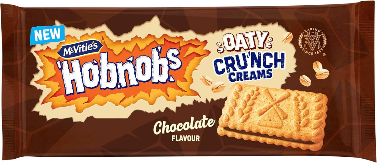 McVitie's Hobnobs Oaty Crunch Creams, Chocolate Flavour, 100 g (Pack of 1)