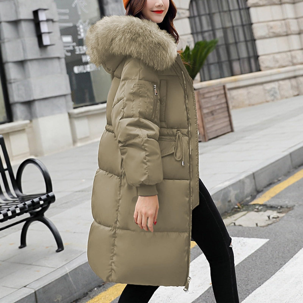 Women's Winter Puffer Jacket Warm Padded Coat for UK Daily Wear