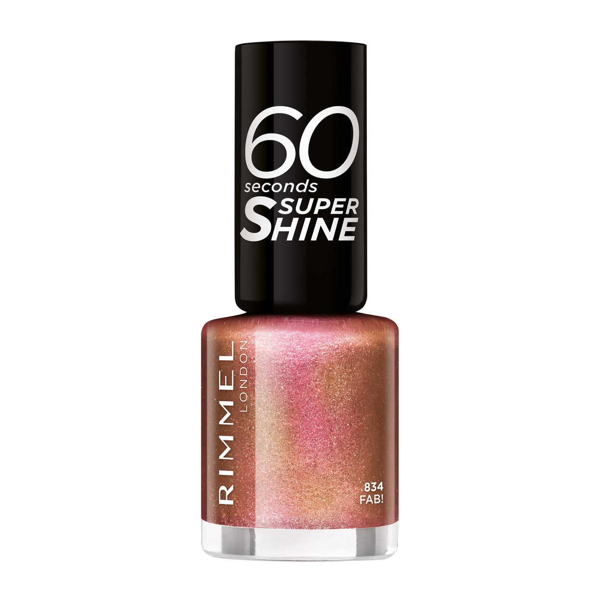 Rimmel 60 Seconds Super Shine Nail Polish, 740 Clear, Quick-Dry Nail Polish, Ultra-Shiny Finish, Easy to Apply, Vibrant Colour, Long-Wearing, Improved Formula, Vegan, 8ml