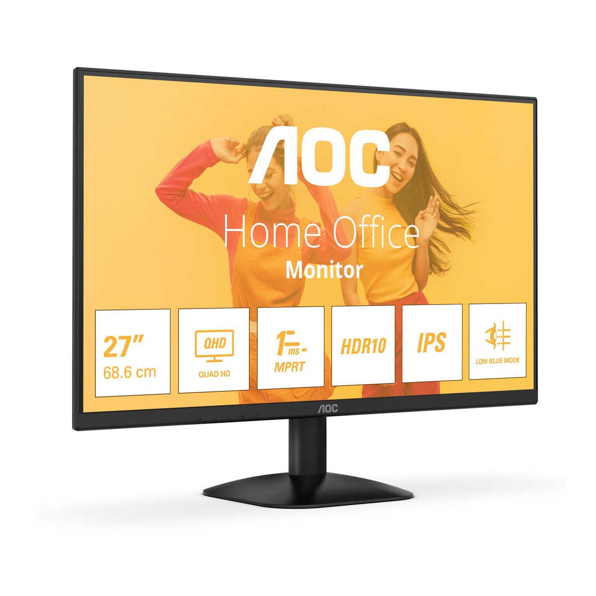 AOC 22B2H - 22 inch FHD Monitor, 75Hz, VA, 7ms Frameless design, Tilt, lowBlue Mode, Flicker Free (1920 x 1080 @ 75Hz, HDMI/VGA)