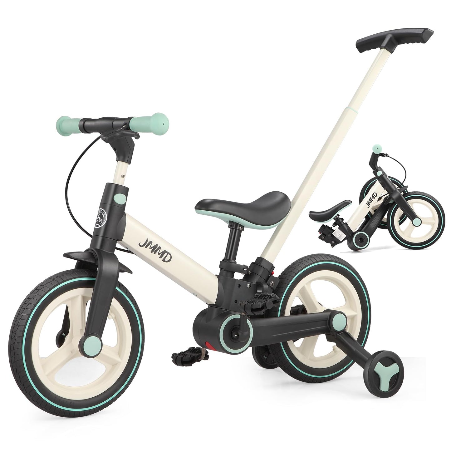 JMMD 6-in-1 Convertible Toddler Balance Bike to Pedal Bike — Ages 18 Months to 5 Years