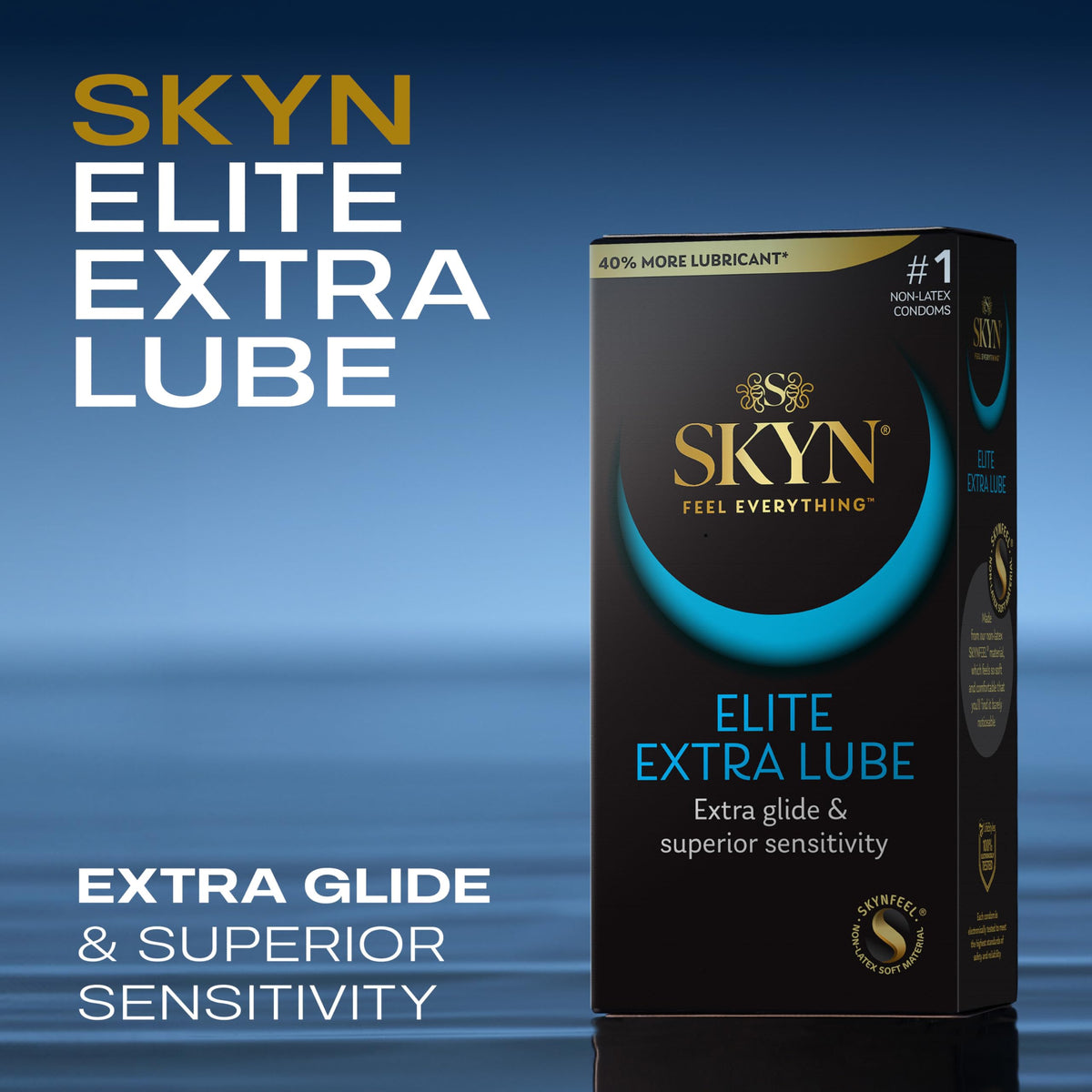SKYN Elite (Pack of 10) Regular Size, Ultra-Thin Latex Free Condoms for Men