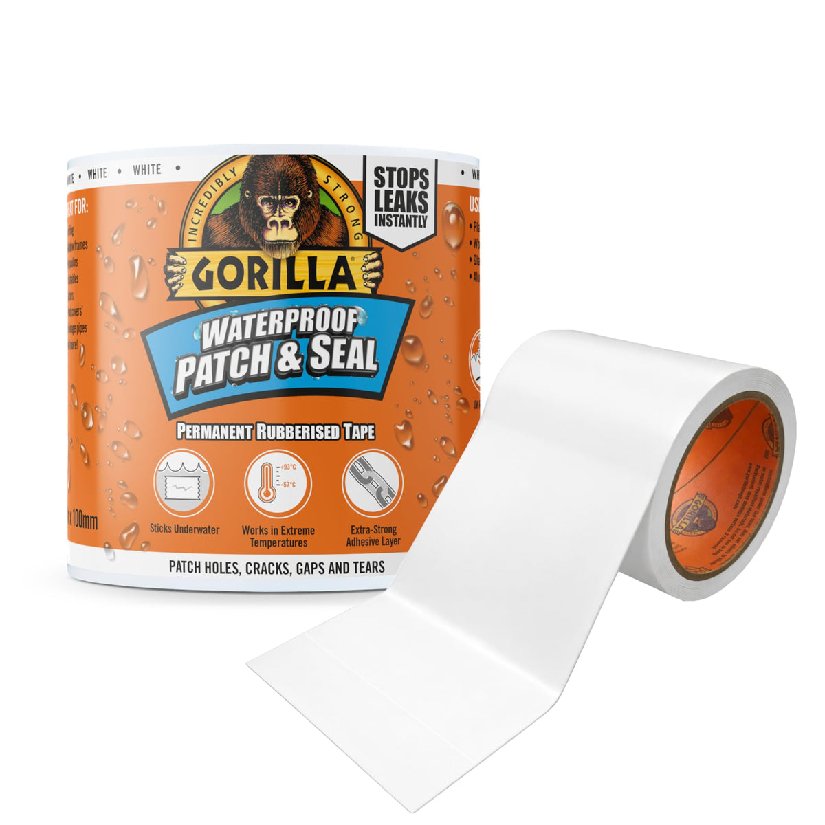 Gorilla Waterproof Patch & Seal Tape Black 3m