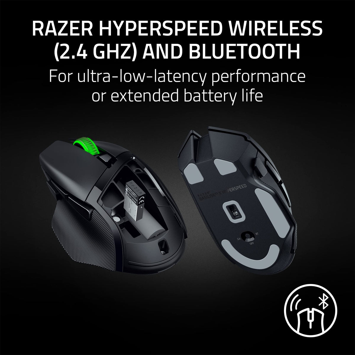 Razer Basilisk V3 - Wired Customisable Gaming Mouse (10+1 Programmable Buttons, HyperScroll Tilt Wheel, 11 Chroma RGB Lighting Zones, Optical Mouse Switches, Focus+ 26K DPI Optical Sensor) Black