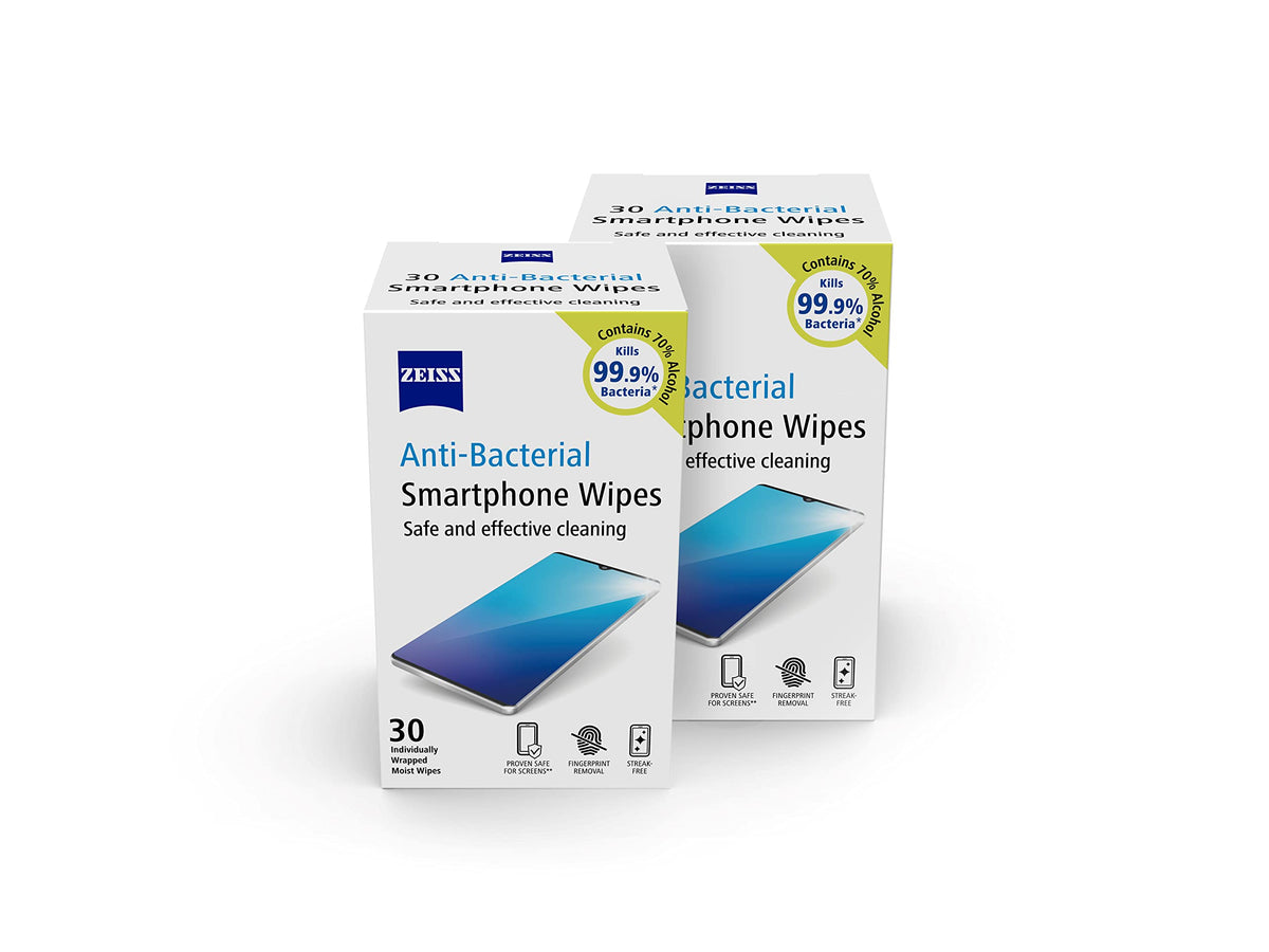 ZEISS Sunglasses Wipes, Removes Fingerprints, Suncream, Dirt, Dust & Oil. Individually Packed Pre-Moistened Wipes Perfect to use at Home or On-The-Go. Fast-Drying and Portable. 8 Packs x 10 Wipes