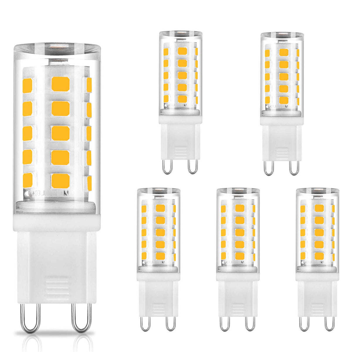 G9 LED Bulbs Warm White 2700K, 3W 350LM, Non-dimmable, 10 Pack