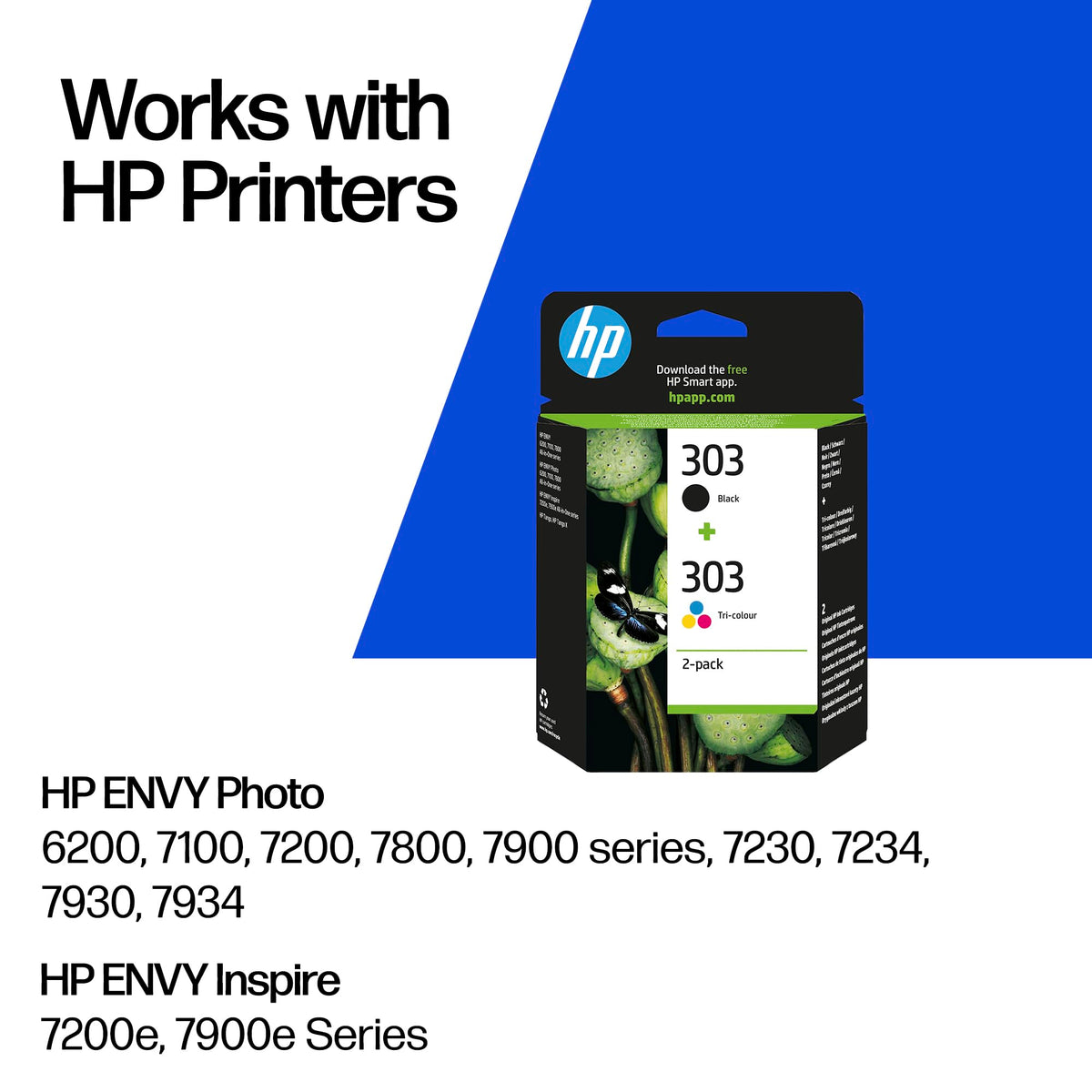 HP 303 Black & Tri-colour Original Ink Cartridges 2-Pack
