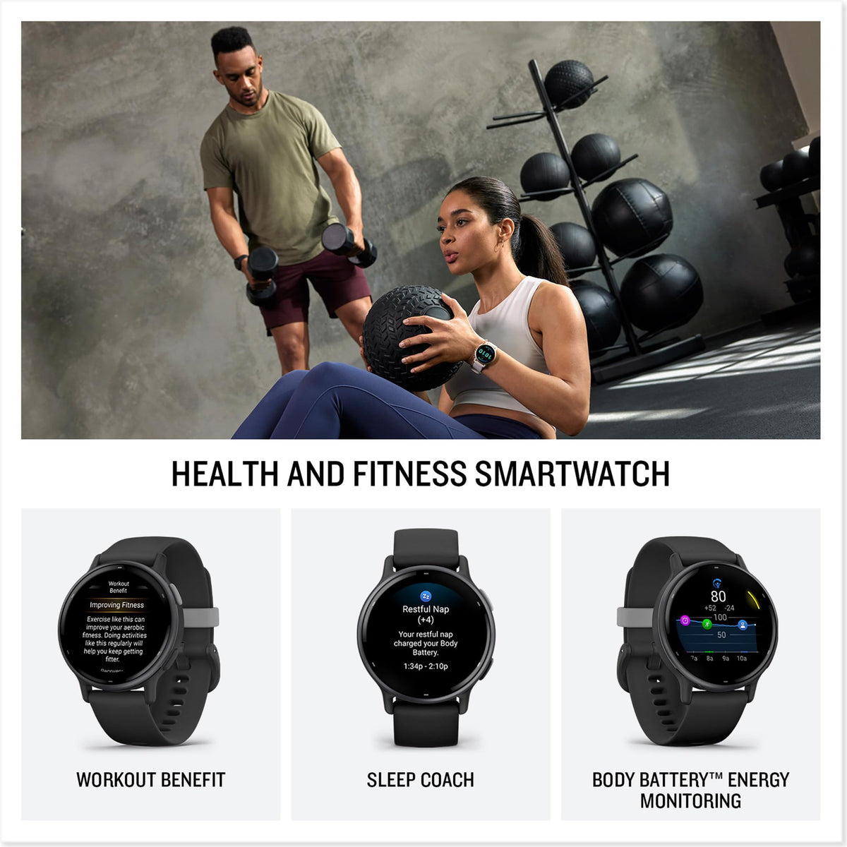 Garmin vívoactive 5 GPS Smartwatch, AMOLED Touchscreen