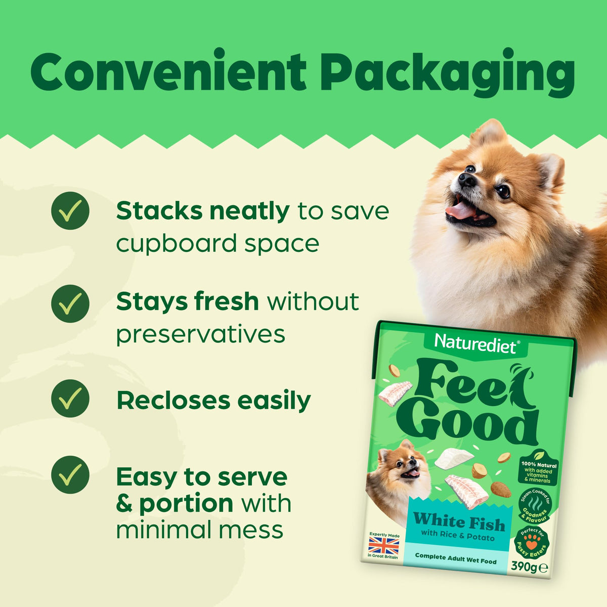 Naturediet Feel Good Wet Dog Food Selection Pack, 390g x 16 Cartons