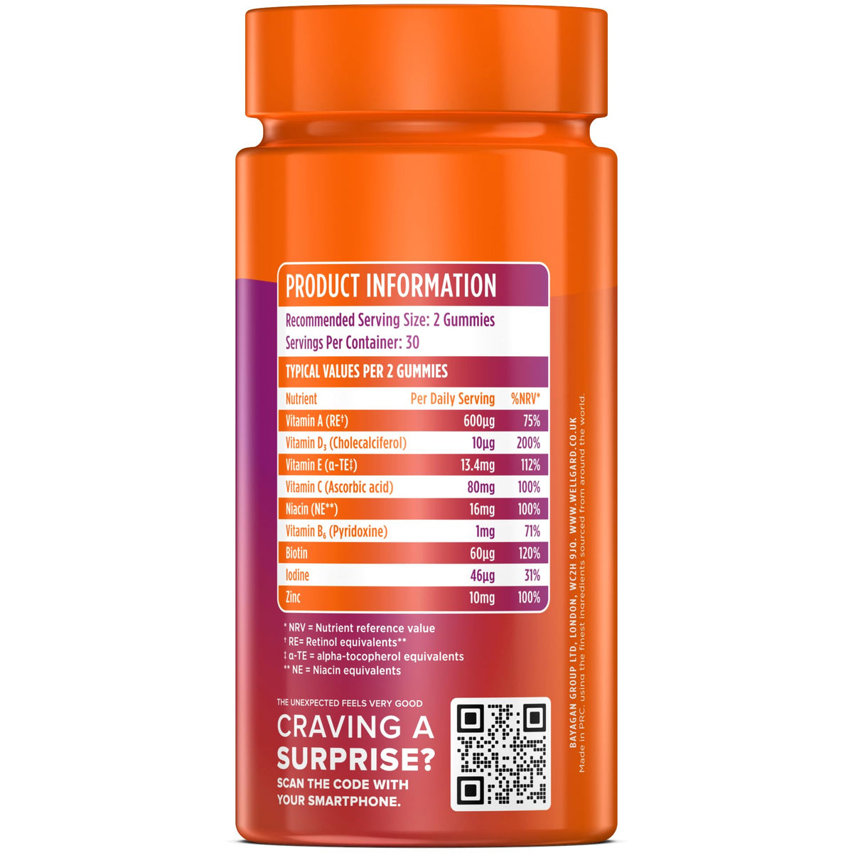 Wellgard Kids Calcium & D3 Gummies - 2 Month Supply - Vegan Chewable Calcium and Vitamin D3 Gummies, Mixed Berry Flavour