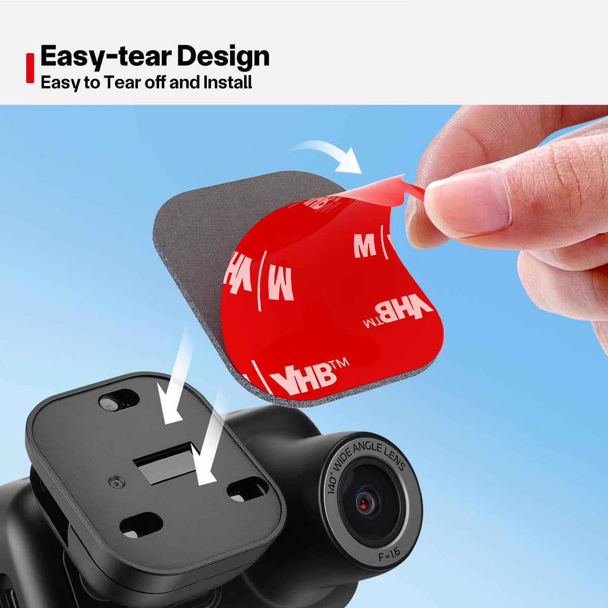 Dash Cam Sticky Pads, 6Pcs Dash Cam Mount Adhesive Pads, Double Sided Sticky Pads for Dashcam GoPro Car Camera Action Camera, Dashcam Sticky Pad for Windscreen & Dashboard, Cuttable Adhesive, 56mm