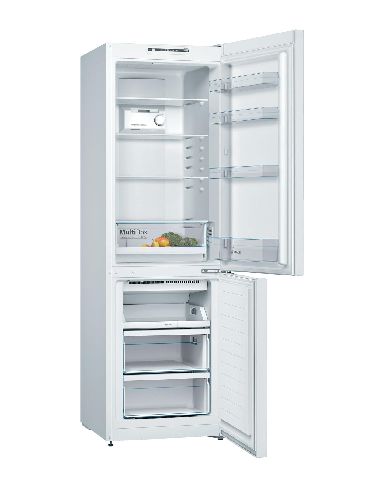 Bosch Series 2 KGN27NLEAG Fridge Freezer, NoFrost, Stainless Steel