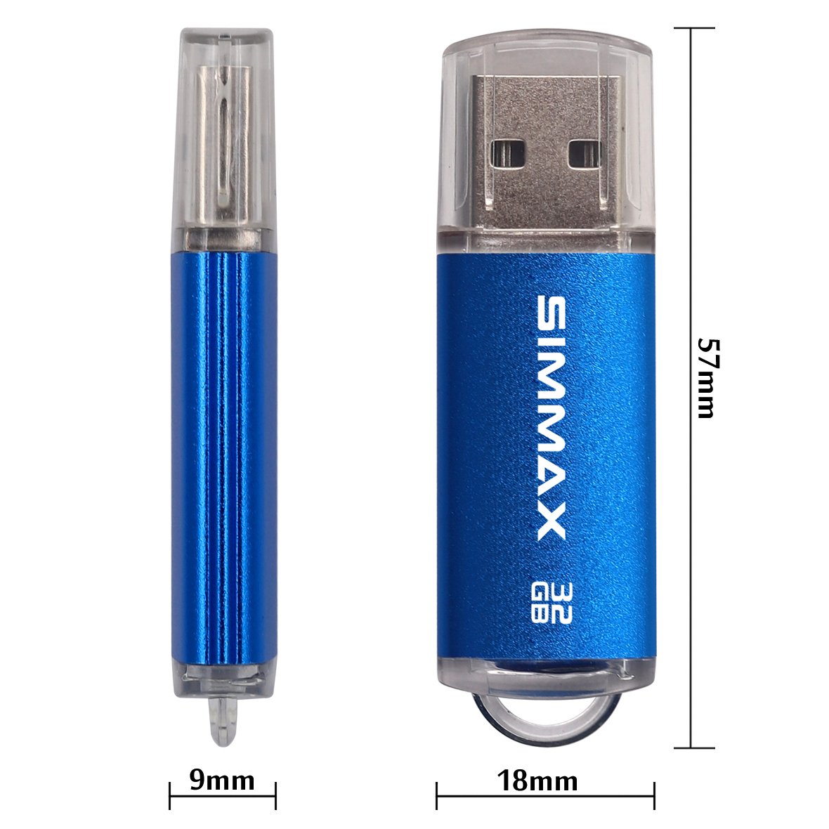 SIMMAX 32GB Memory Stick USB 2.0 Flash Drives Swivel Thumb Drive Pen Drive (32GB Purple)