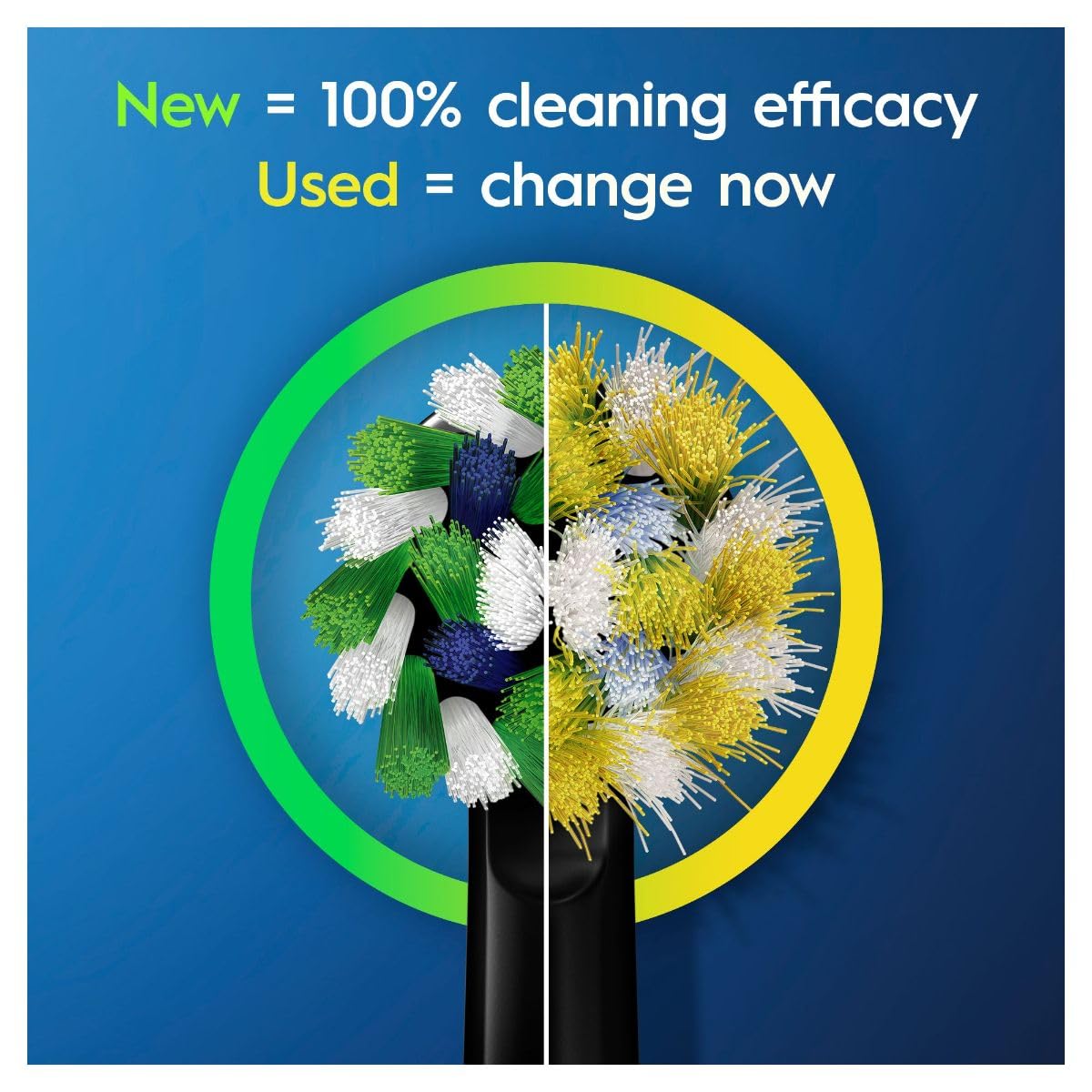 Oral-B Pro Cross Action Electric Toothbrush Heads, 4 Count, Black