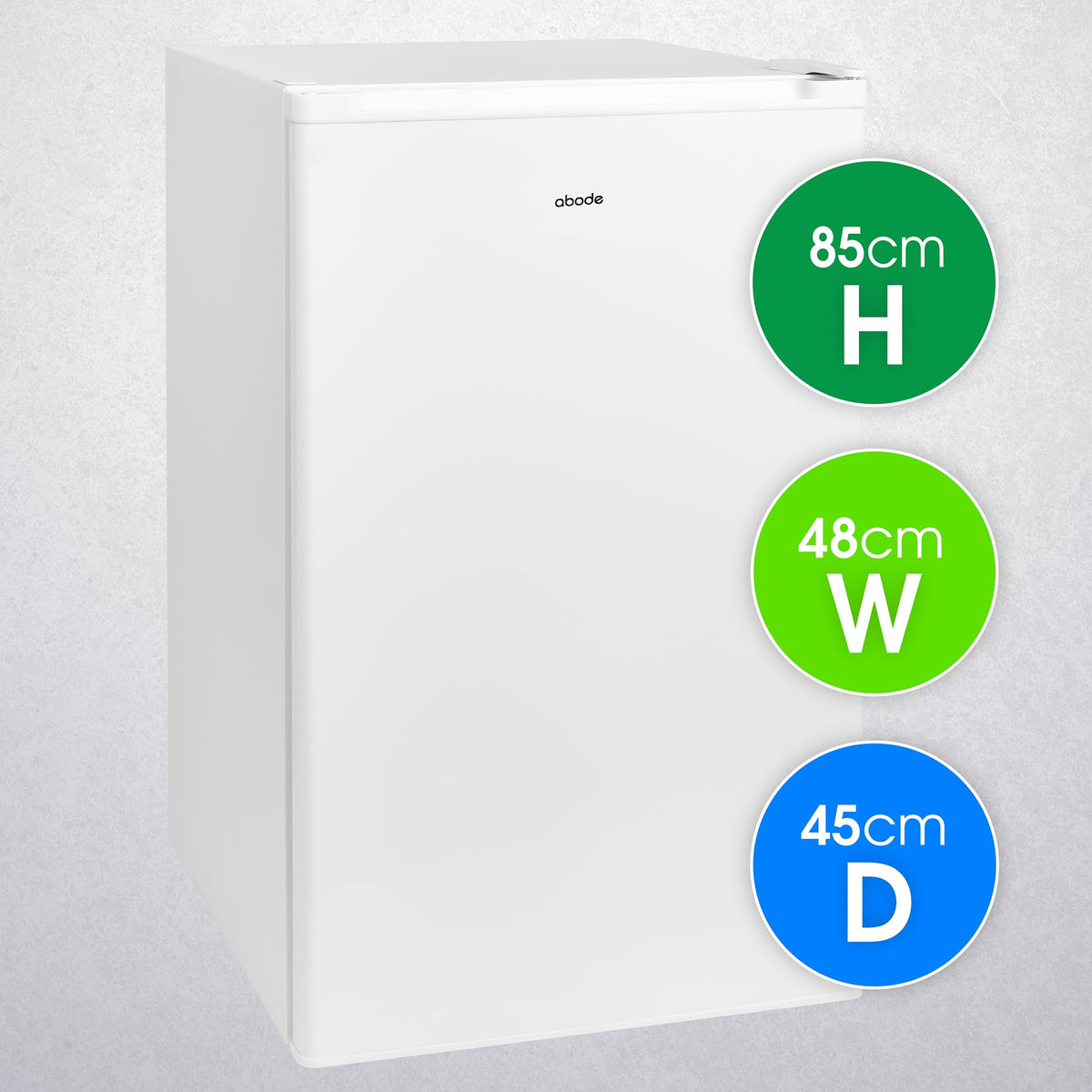 Abode Under Counter Freezer 55cm Wide Freestanding White 91 Litre with 4 Drawers, Adjustable Feet & Reversible Door, 4 Star Freezer, Suitable for Garages & Outbuildings A85UCFZ552E1W (White, 55 cm)