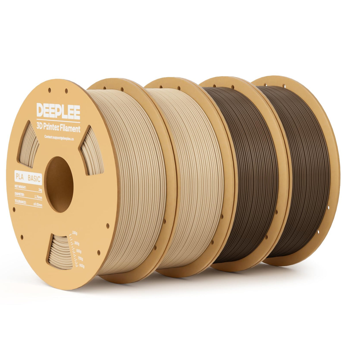DEEPLEE PLA Filament 1.75mm, Basic 3D Filaments Beige 1kg