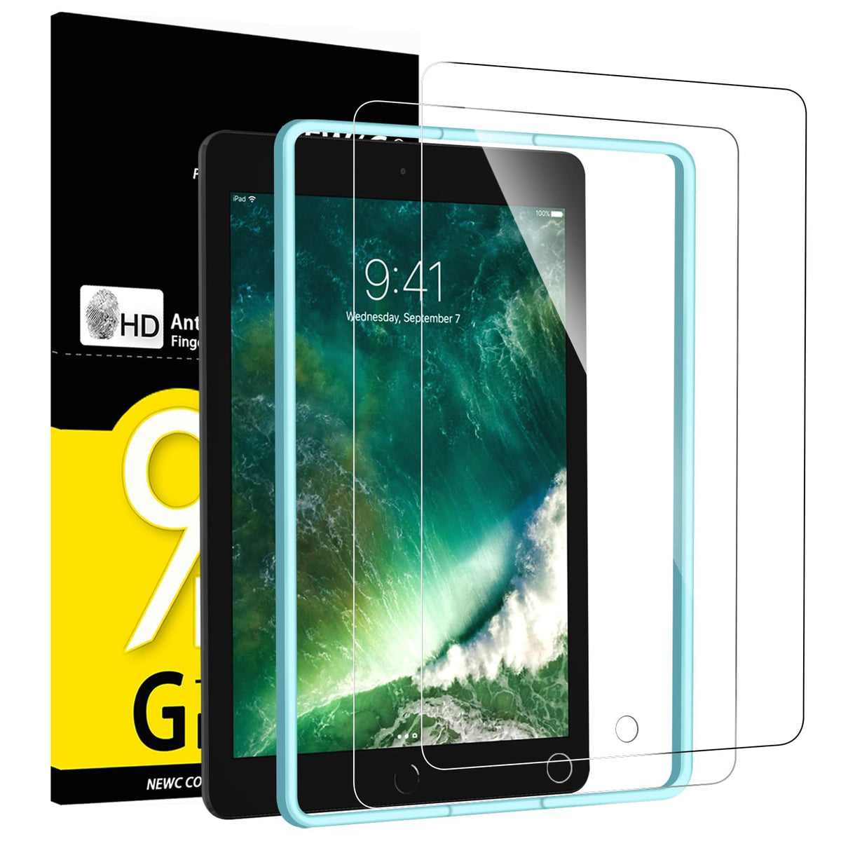 NEW'C for iPad Air 5/4, iPad Pro 11-inch Screen Protector Tempered Glass