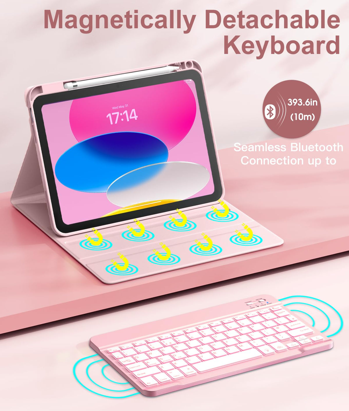 Vobafe Keyboard Case for iPad A16 11th Generation 11 inch/10th Gen 10.9"
