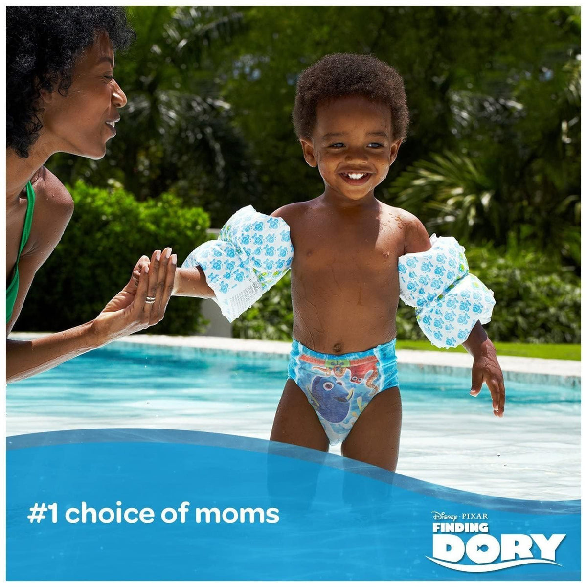 Huggies Little Swimmers, Swim Nappies, Size 5-6 - 33 Pants - Maximum Protection Swimming Nappies with Leak Guards - All-Round Stretchy Waistband