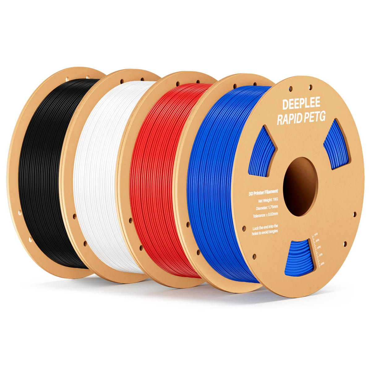 DEEPLEE Rapid PETG Filament 1.75mm Black 1KG